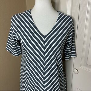 Striped V-Neck Women's Dress